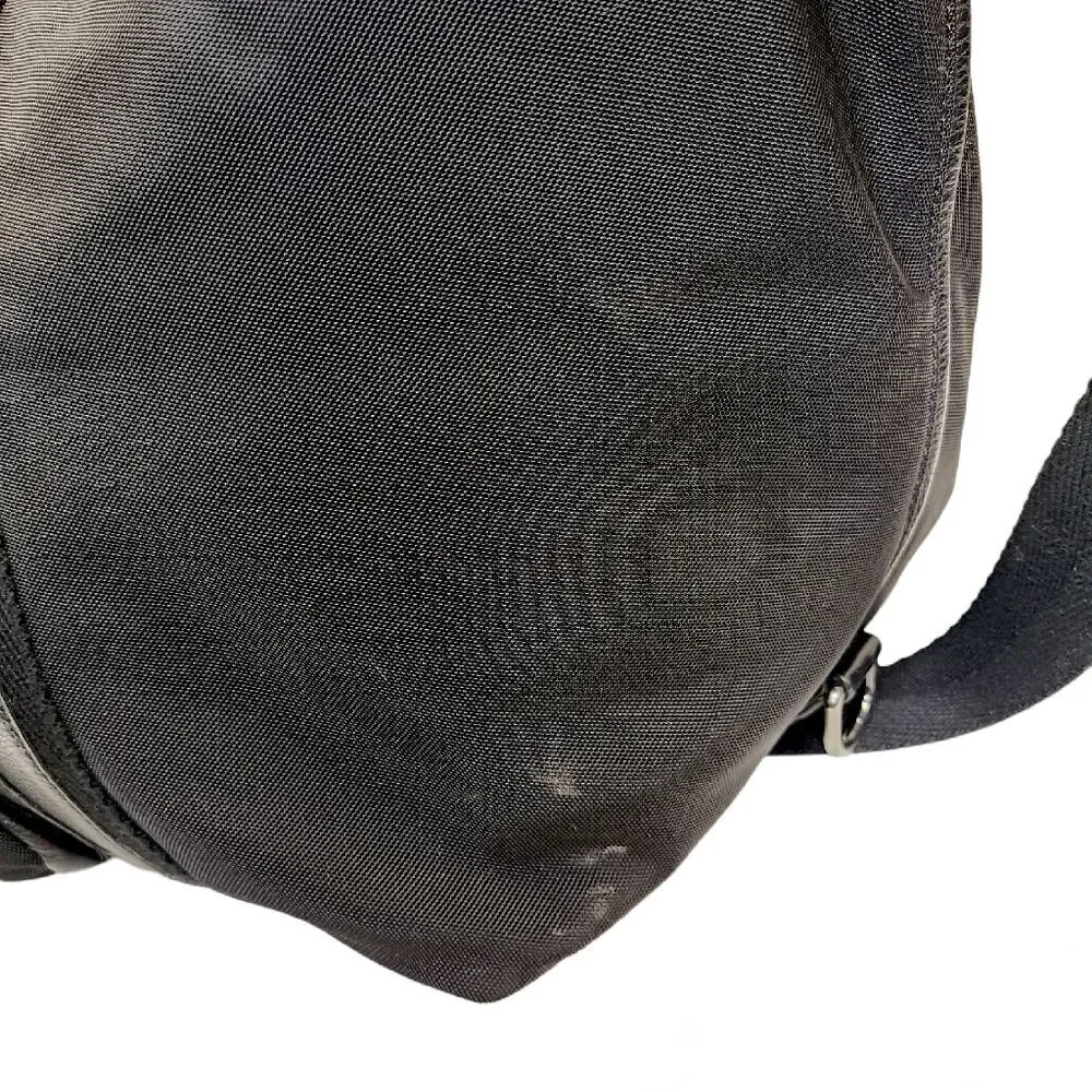 Banana Republic Large Black Canvas Leather Trim Duffle Weekender Travel Bag